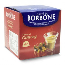 Capsule Borbone Caffè al gusto di Ginseng Compatibili con macchine a marchio Nescafé ®* Dolce Gusto ®* 